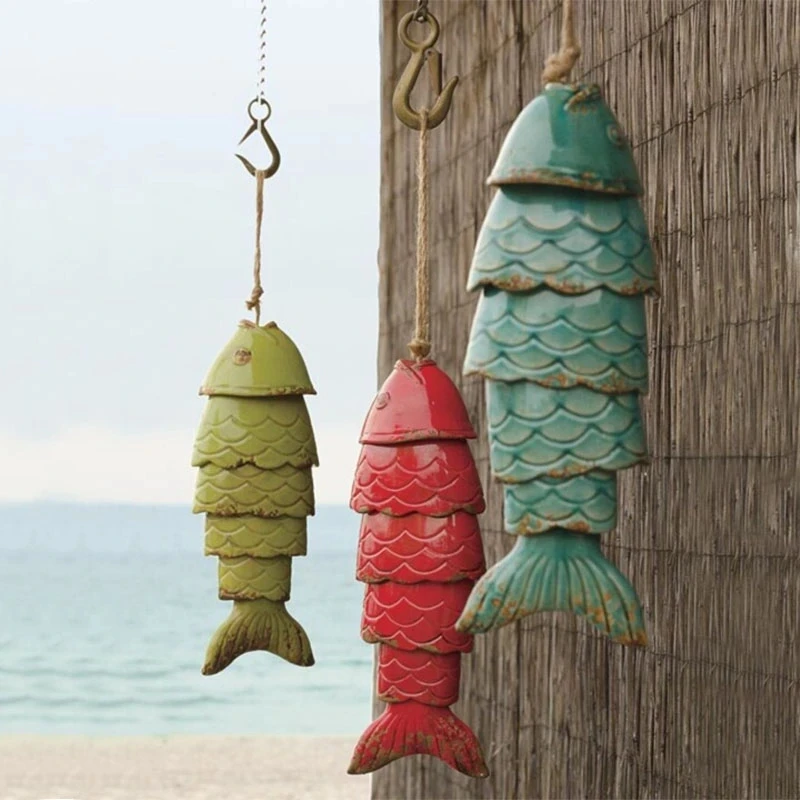 Colored Koi Fish Wind Chime Color Koi Fish Wind Chimes Outdoor Resin Wind Chimes Pendant Christmas Gift Garden Decoration