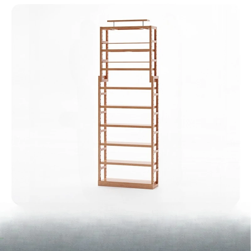 

Bookshelf storage floor-to-ceiling household children's solid wood full wall living room partition multi-layer storage