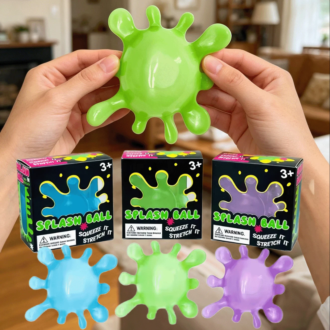 Splash Shaped Pinching Ball Slow Rebound Pressure Relief Ball Maltose Decompression Toy Squeeze Balls Blind Box Party Gif Toys
