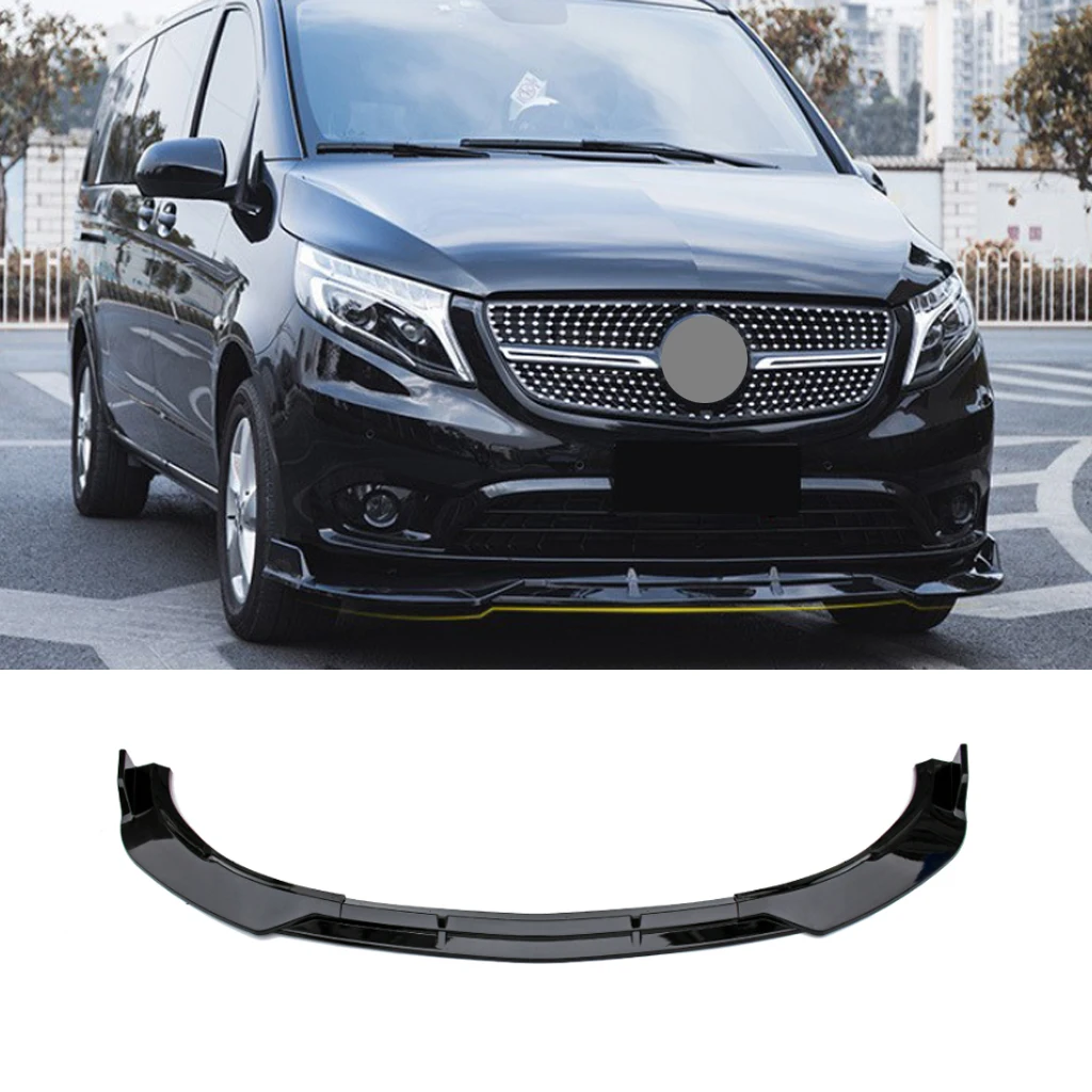 Front Lip For Mercedes Benz VITO W447 V250 V260 2016-2023 Front Bumper Lip Spoiler Splitters Body Kit Aprons Cover Guard Trim