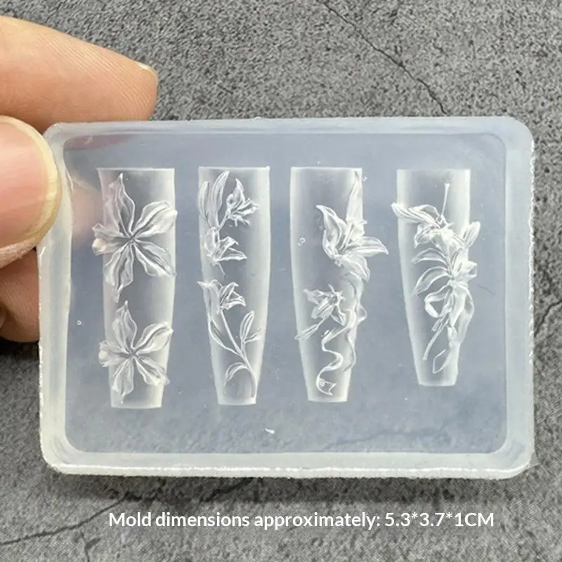 3D-Blumen-Nagelkunst-Silikonformen, wiederverwendbar, leicht zu entformen, für DIY-Nageldekorationen zu Hause und für professionelle Salons, geeignet für Anfänger. – Detail 4