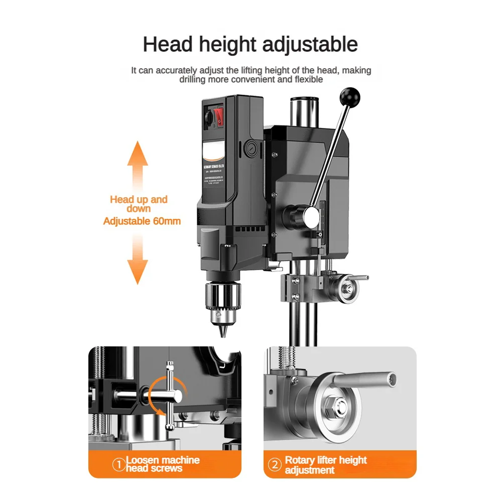 High-Power 220V 1050W Bench Drilling Machine with Precision Control and Heavy-Duty Performance for DIY Projects and Workshops