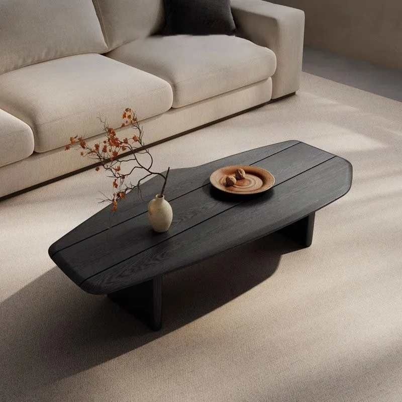 Wabi-sabi black coffee table, home living room Nordic small apartment minimalist modern minimalist special-shaped designer