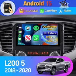 Android 15 Car Radio For Mitsubishi L200 5 2018 2019 2020 Carplay Auto Navigation WIFI+4G BT Stereo Video Player 2Din 360 Camera