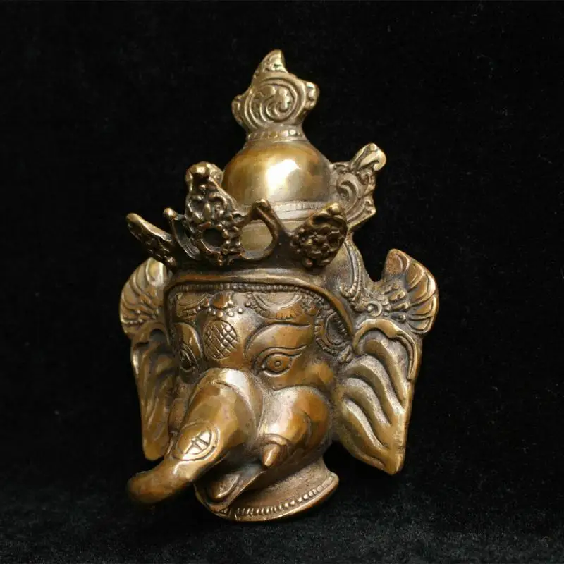 Chinês tibete budismo cobre bronze ganapati ganesh senhor ganesha escultura