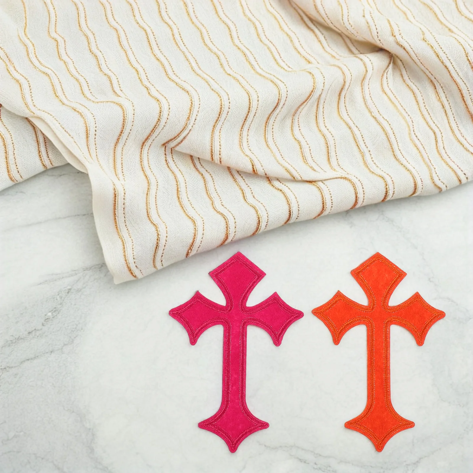 

45Pcs Multicolor Cross Embroidered Applique Sew on Patches for Clothing Jackets Backpacks DIY Jeans Christmas Patch