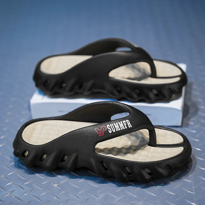 عالية الجودة شبشب رجالي الوجه يتخبط في الهواء الطلق صنادل شاطئ مريحة لينة وحيد الشرائح الرجال عدم الانزلاق النعال المنزل الوجه يتخبط