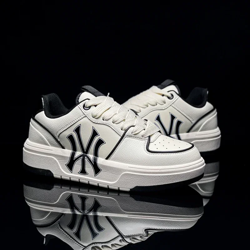 NYC Chic: 2024's Little White Yankees Sneakers - Elevate Your Street Style