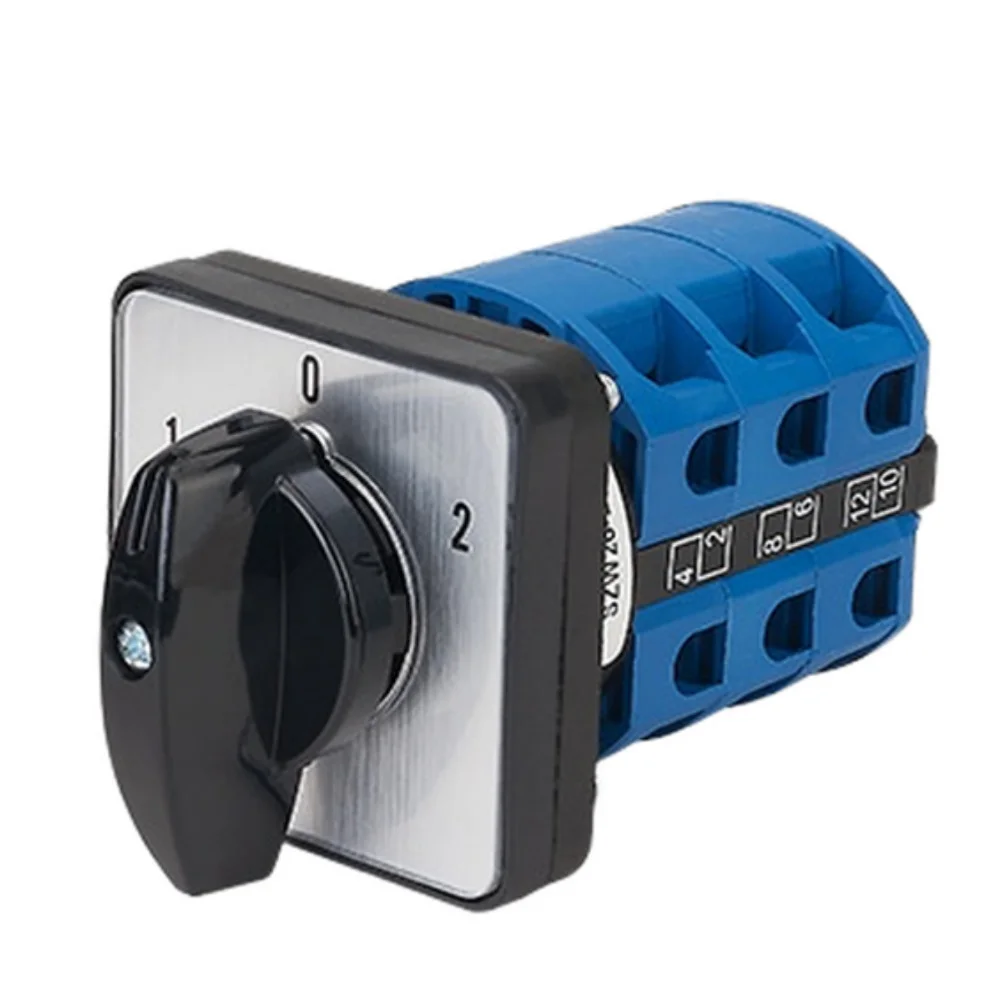 SZW26 25A 440V AC/DC Cam Changeover Switch ON-OFF-ON 3-Position 3-Section Transfer Switch for Electrical Control