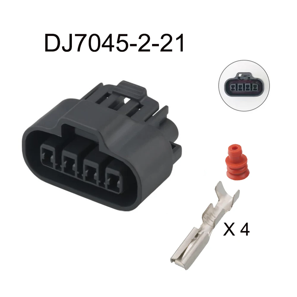 

100SET DJ7045-2-21 auto Waterproof cable connector 4 pin automotive Plug famale male socket Includes terminal seal