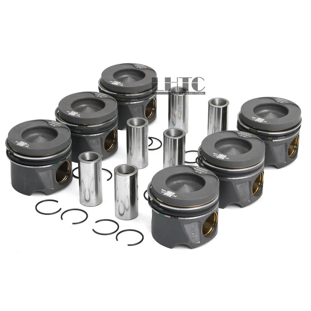 

6x Pistons & Rings Set Φ83mm For Mercedes-Benz ML350d GLS350 CDI W166 X166 OM642