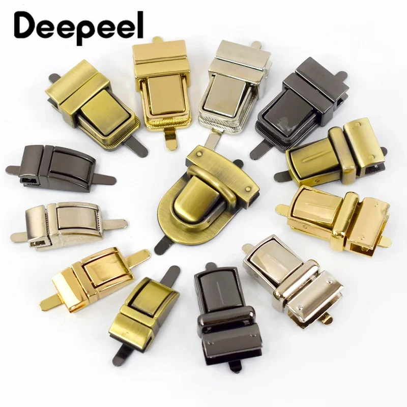 2/4pcs Deepeel Bag Metal Locks Buckle Twist Turn Lock Snap for DIY Purse Clasp Replace Repair Bags Closure Hardware Accessories