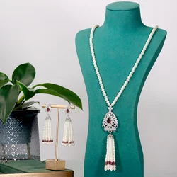 BrideTalk Luxury Multilayer Pearl Choker Necklaces for Women Crystal Zircon Necklaces Weddings Bride Jewelry