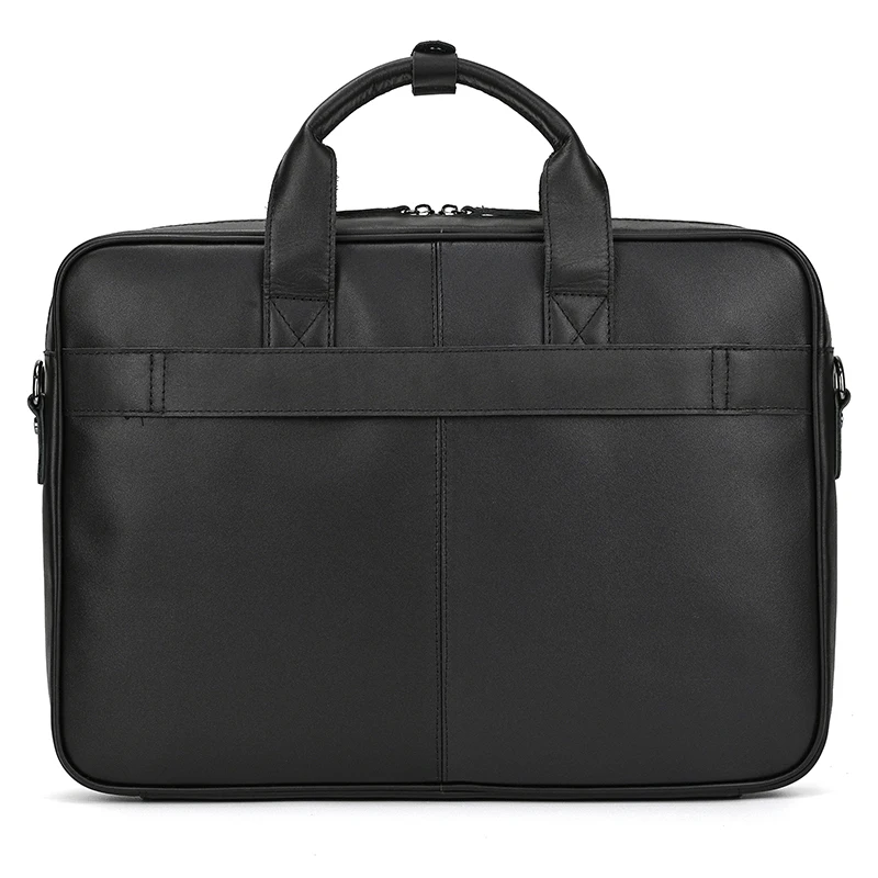Men Briefcase Genuine Leather Laptop Bag 14 15.6" PC Doctor Lawyer Computer Bag Cowhide Male Briefcase Leather Men Business Bag