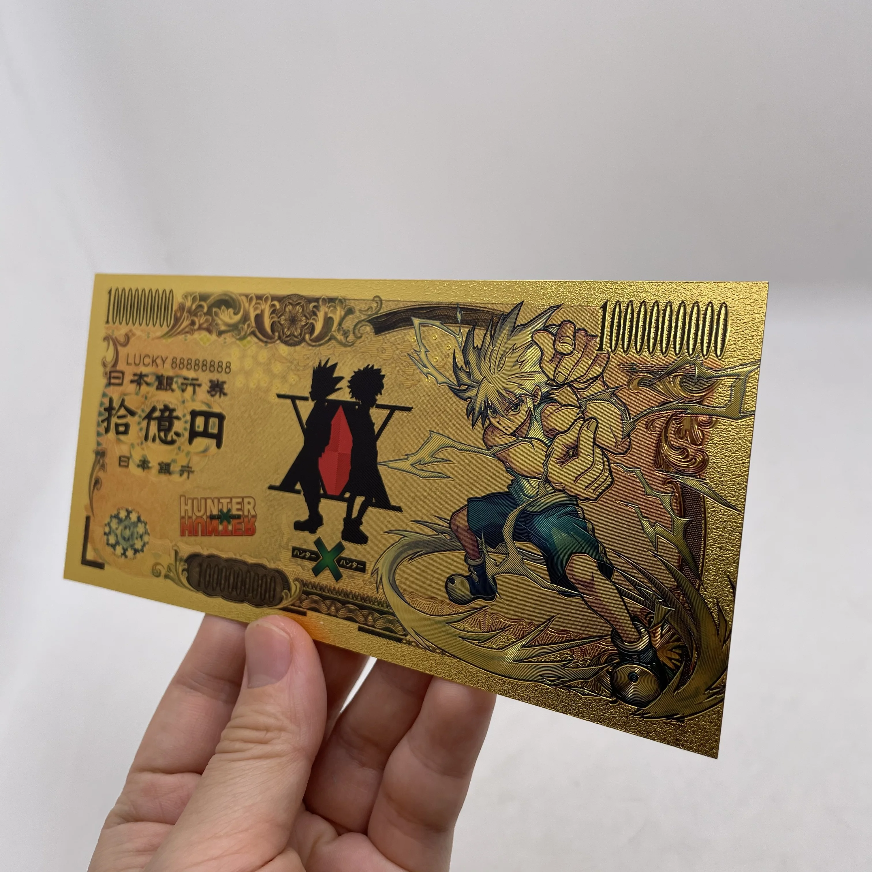 We Have More Manga Cards Japanese Anime HUNTER X HUNTER 10000 Yen Gold Banknotes for Souvenir Gifts and Collection