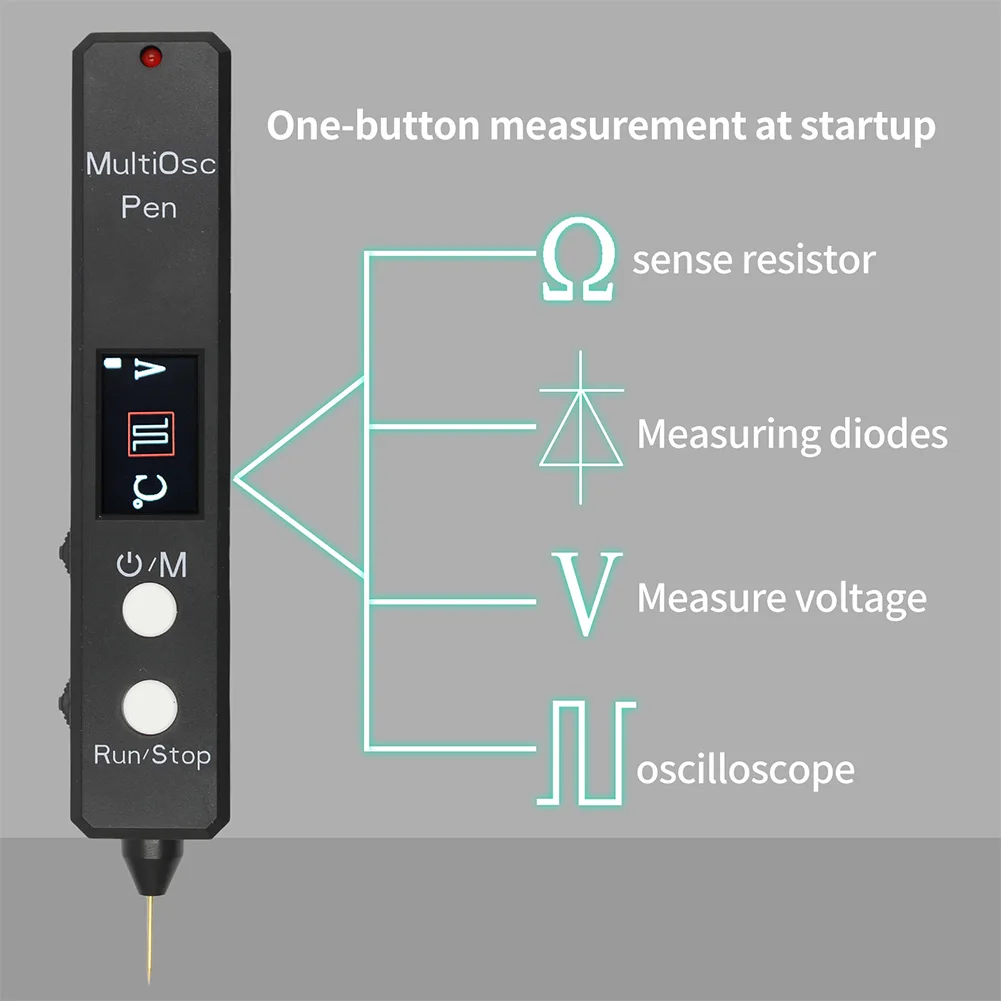 4 in 1 Resistor Diode Voltage Detection Pen 2MSa/s Sampling Rate 400KHz Bandwidth Voltage Detector Pen Voltage Tester Pen