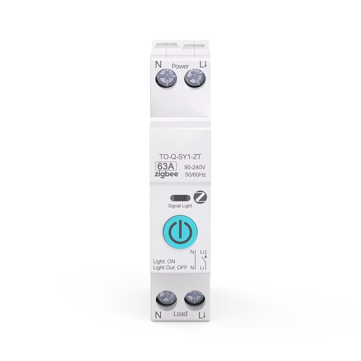 Mini interruttore automatico API Zigbee Smart Life 1P 63A con contatore di energia con telecomando wireless