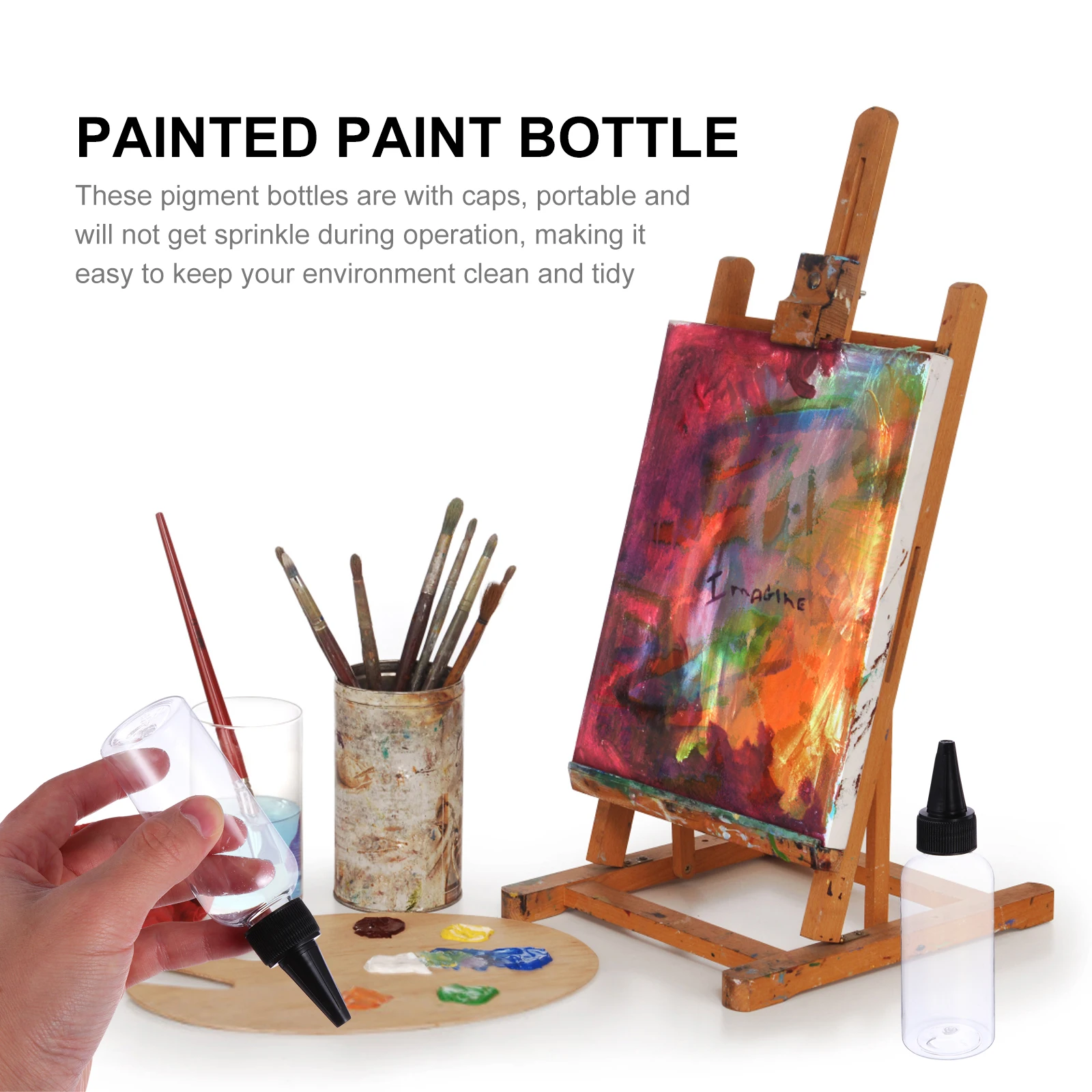 

30 Pcs Paint Bottle Empty Dropper Bottles Dispenser Small Clear Water for Liquid Container