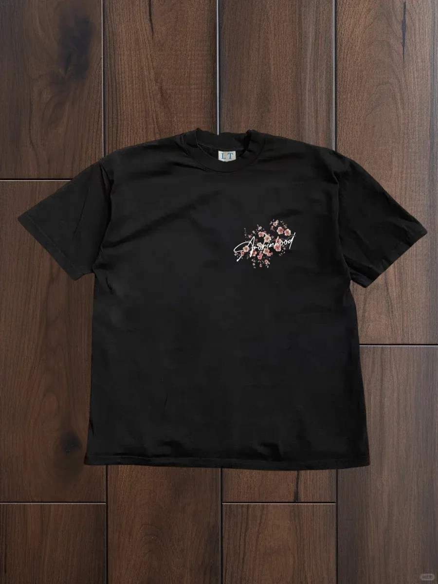 تي شيرت Ruffian وسيم على طراز الشارع للتنقل اليومي كاجوال متعدد الاستخدامات للرجال والنساء مقاس كبير تي شيرت من القطن العضوي بأكمام قصيرة #4