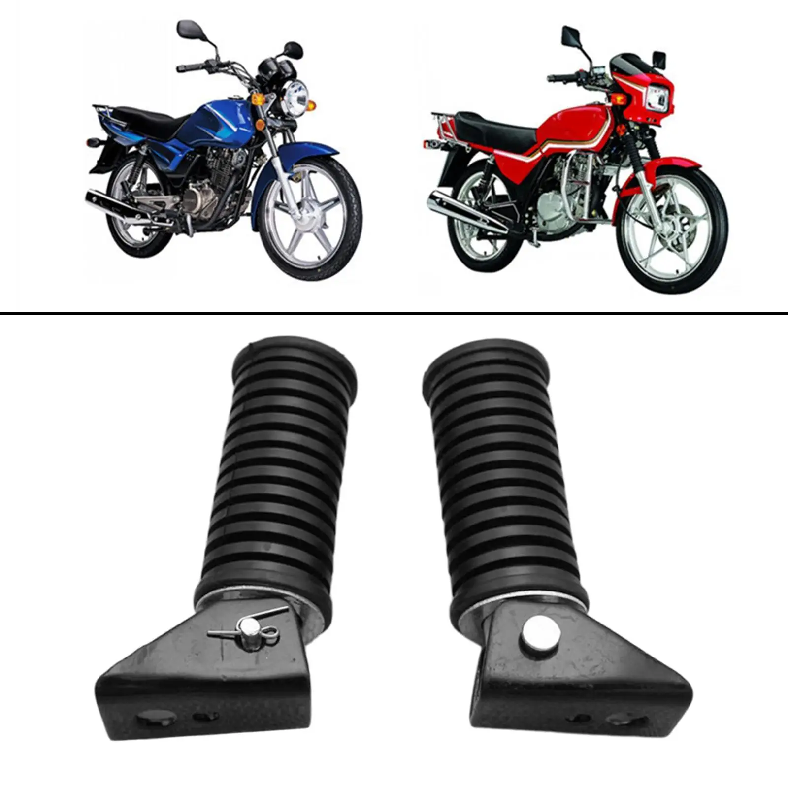 Motorcycle Pedal Sturdy Motorcycle Footpegs for Qj125 GS125 Spare Parts image 5