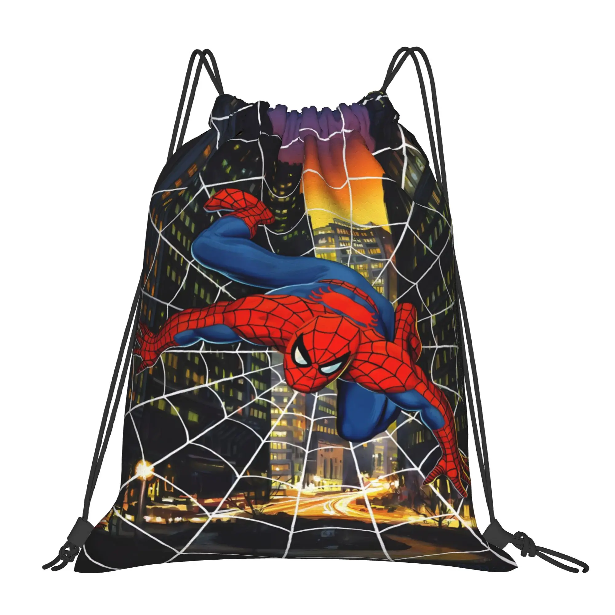 Drawstring Bag S-Spiders Heroes Backpack  Foldable Foldable Outdoor Beach Sackpack String Bags For Men