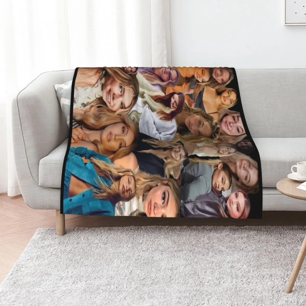 

Madelyn Cline Montage Throw Blanket Blankets For Bed Comforter Soft Big anime Blankets