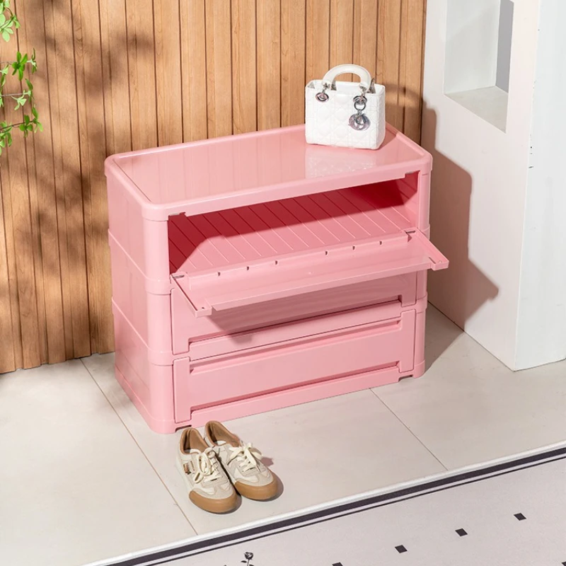 

‌Aesthetic Shoe Rack, Large Capacity Multitier Entryway Cabinet, Stylish Plastic Shoe Organizer, Home Decor Storage Shelf‌