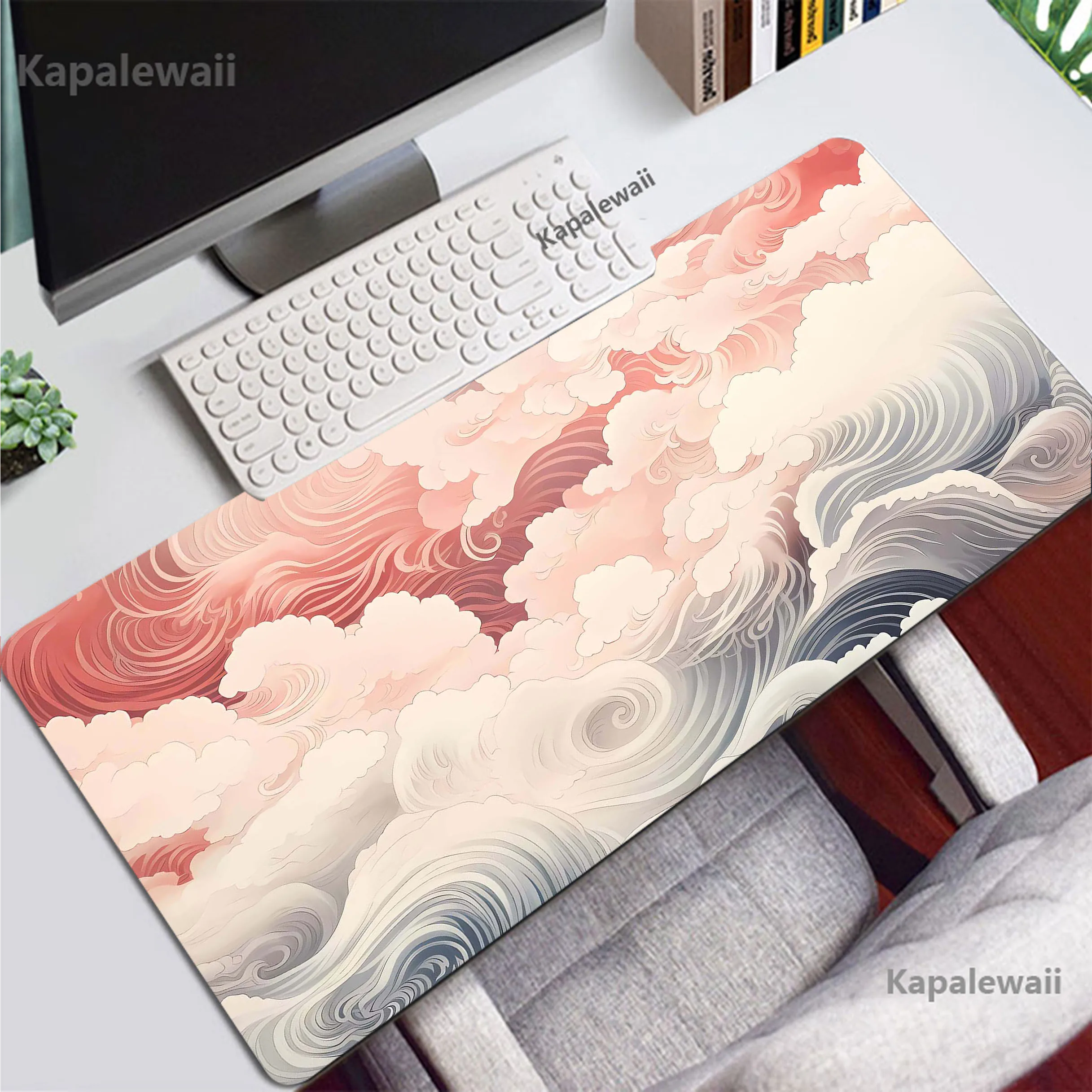 

Japanese Great Wave Art Large Gaming Mousepad Gamer Speed Keyboard Pads Laptop Carpet Large Mouse Pad For Gamer Rug 90x40cm