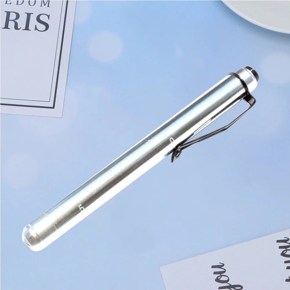 

1Pcs LED Medical Pen Light Alloy Durable Solid Structure for Doctor Nurse Ear Exam Silver