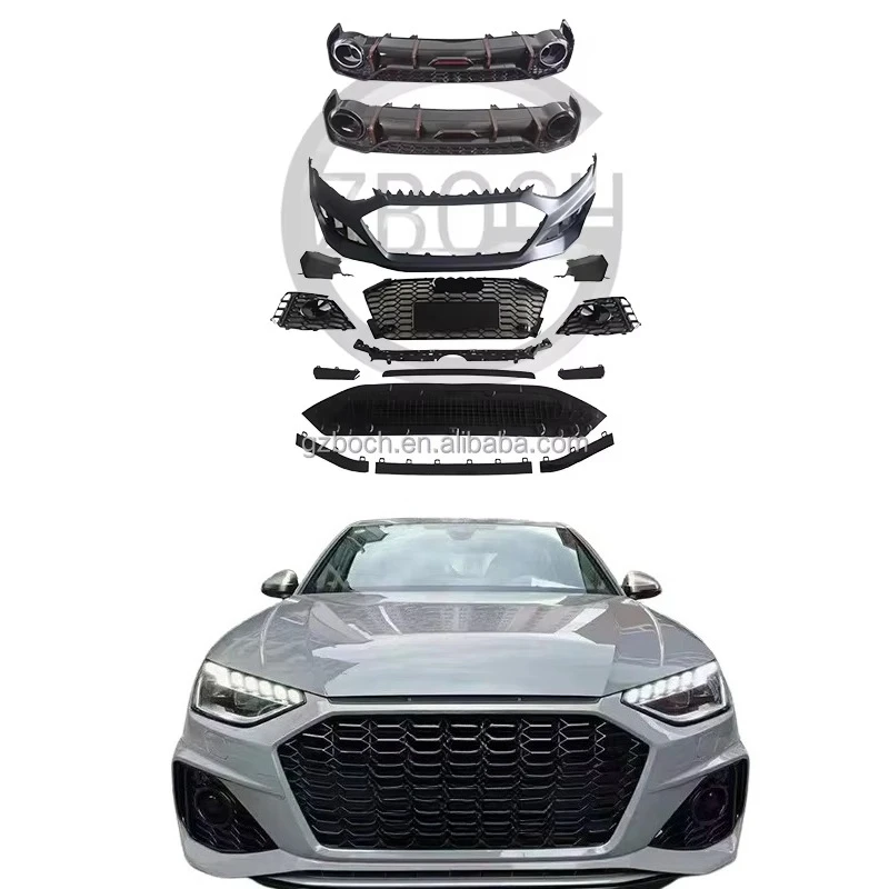 

STLF Auto Bumper Kit for 2020 Audis A4 B9 Facelift RS4 Style Body Kit Front Bumpers Front Car Grill Rear Lips