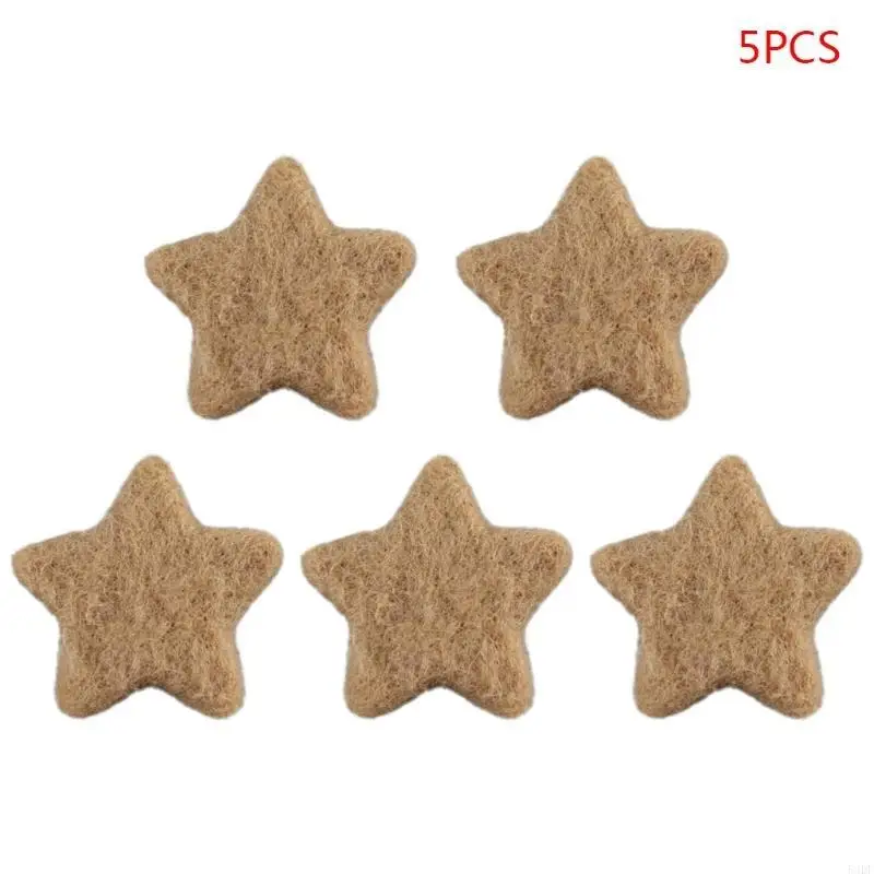 54DF 5 Pcs Mini Wool Felt Stars Beads Balls Baby Infants Photo Decorations Props for Creative Newborn Photography Pr