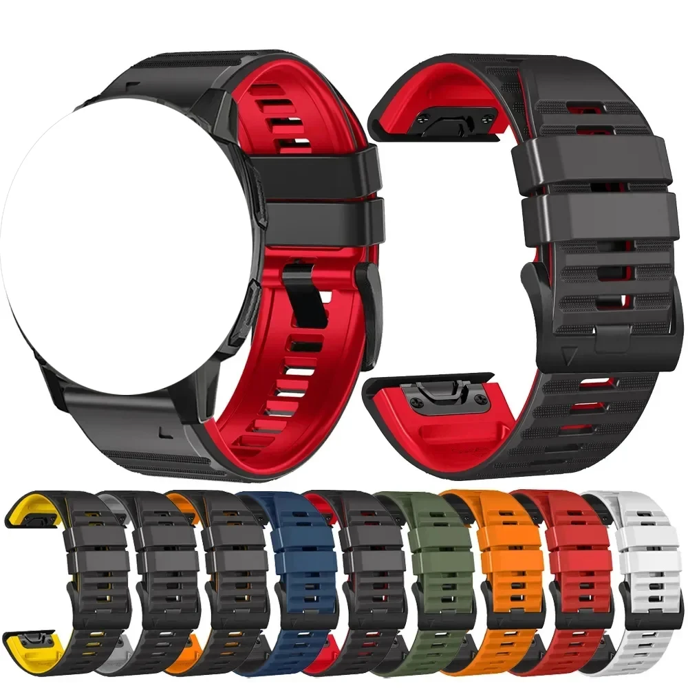 For Garmin Instinct 2X Solar QuickFit Silicone Watch Strap Watchband 26 22mm For Garmin Fenix 8 6X 6 Pro 5X 5 Plus 7X 7 Bracelet