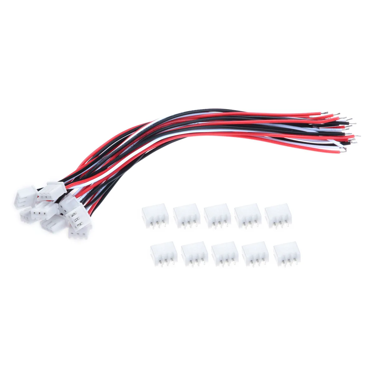 10set Mini  JST XH 2.54mm 3-Pin Connector Plug Electronic Line Single Connect Terminal Plug With 24AWG 150mm Length Wire Cable