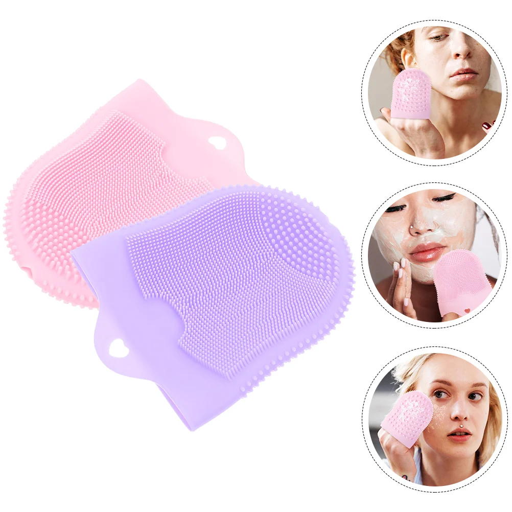 

2Pcs Cleansing Silicone Scrubbers Manual Exfoliating Cleaning Tools for Cleaning silicone face cleansing brush