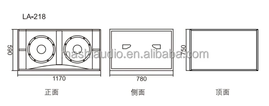 Mashi-Audio LA-218 Duale 18-Zoll-Subwoofer