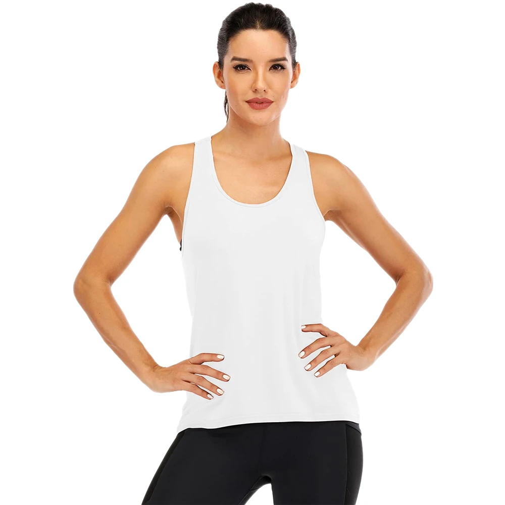 Womens Cross Backless Workout Tops for Racerback Tops Open Back Running Yoga Athletic Shirts Women Loose Fit Workout Tank Tops