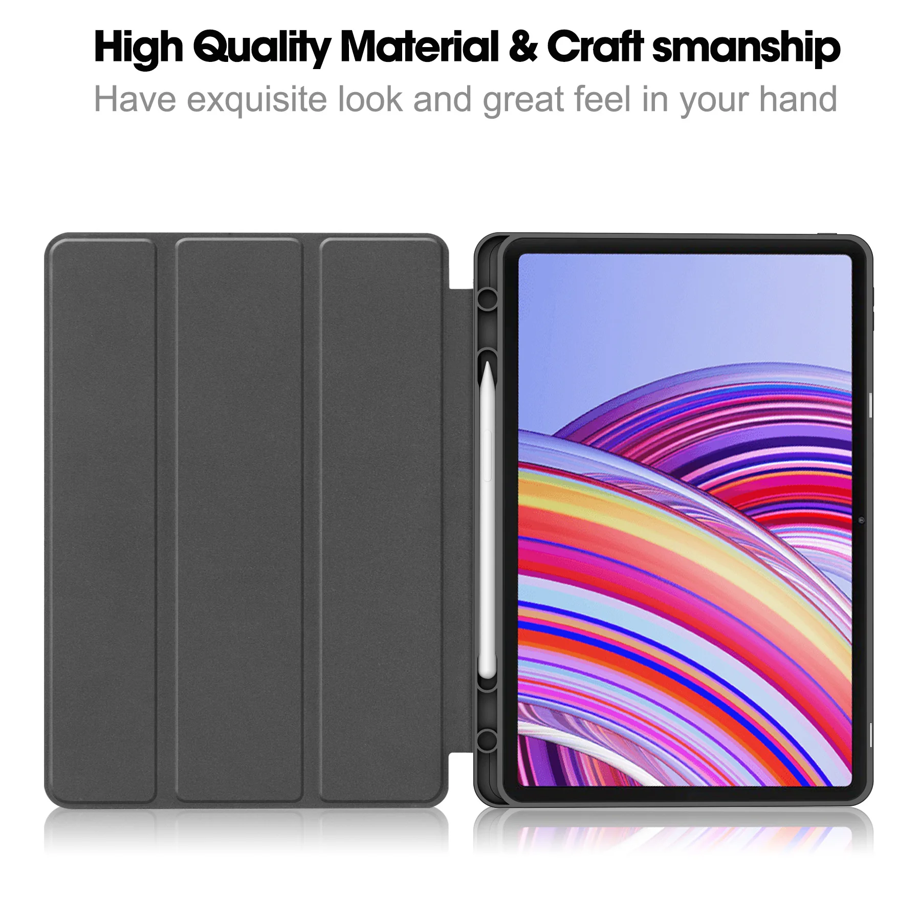 New Smart Case For Xiaomi Redmi Pad Pro 12.1 inch With Pencil Holder Stand Tablet Cover for Redmi Pad Pro 12.1" 2024 case