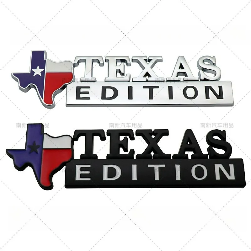 

High-quality Modified Vehicles Are Affixed with Off-road TEXAS Metal /ABS TEXAS EDITION Displacement Labels Car Sticker