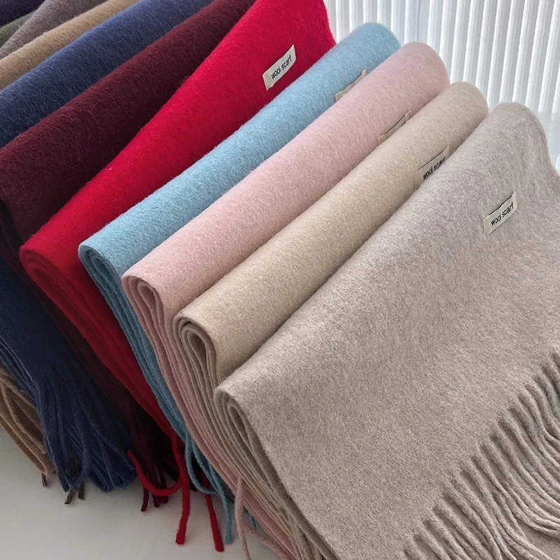 

Winter Narrow Scarf 19 Color Wool Scarf Women Solid Color Scarf Universal Warm and Cold Proof Scarf Echarpe Poncho Stoles
