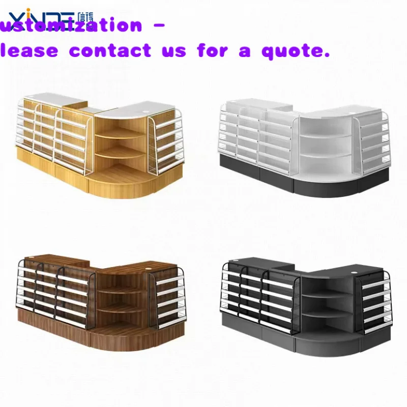 

custom.XINDE Hot-Selling Morden Store Convenience Shops Checkout Counter Cashier Coffee Shop Counter With Conner