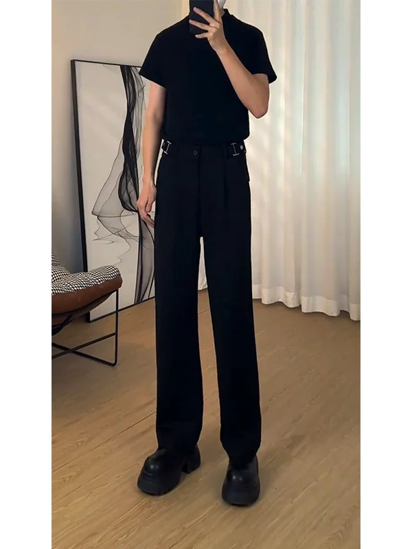 

Мужские летние брюки Cleanfit Bla Knife из ледяного шелка, прямого кроя, струящиеся, премиум-класса, повседневные, из полиэфирного волокна