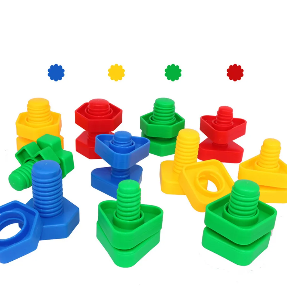 

Huge Nuts Bolts Bird Interactive Blocks Bright Colorful Educational Puzzle for Parrots Macaws Cockatoos Physical