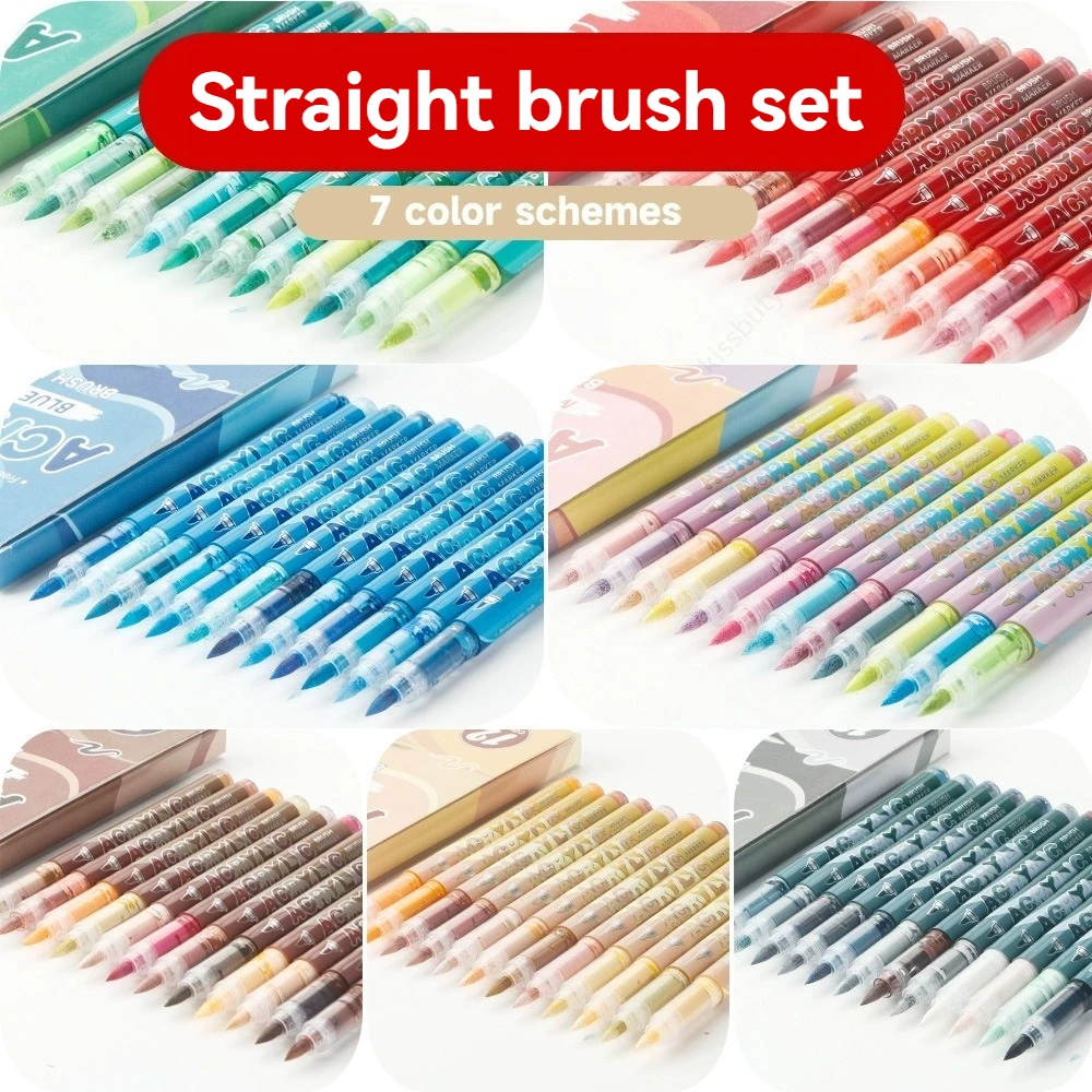 84 Colors Acrylic Paint Markers, With Direct-Liquid Ink System, Brush Tip, For Wood, Glass, Fabric And DIY Crafts Art Supplies