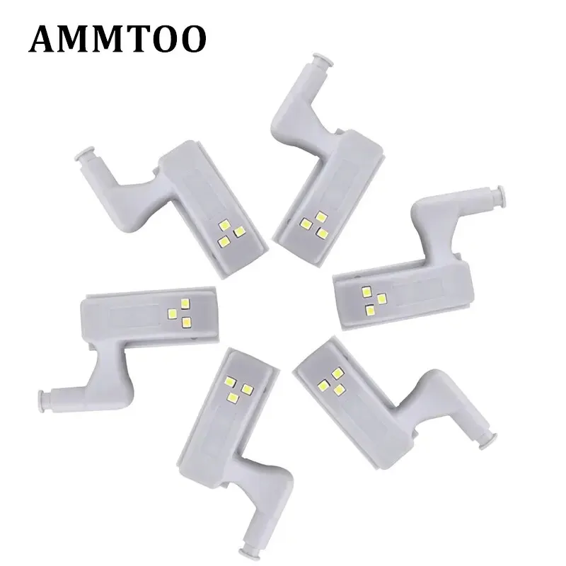 8PCS Universal LED Inner Hinge Lamp Cabinet Induction Lights Wardrobe Cupboard Sensor Lights Kitchen Closet Night Lamp