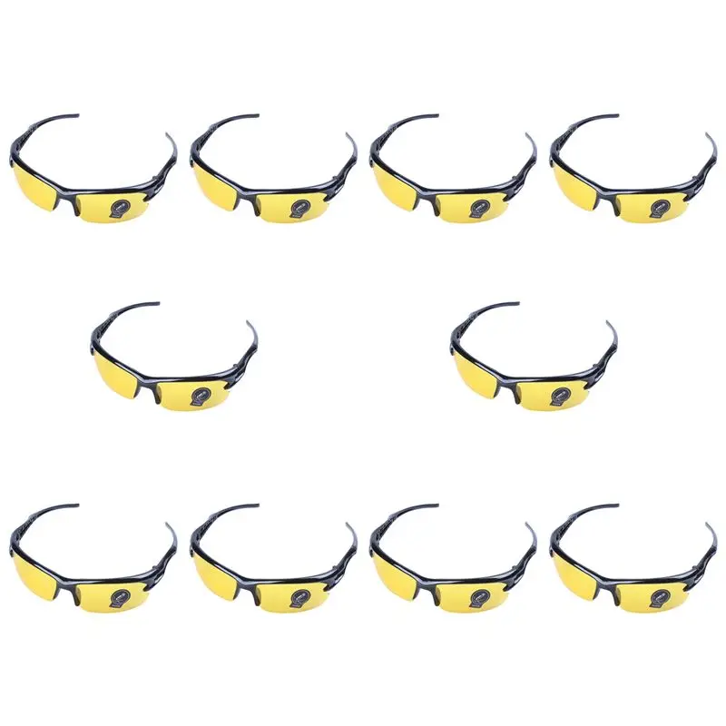 

TEXU 10X Черная оправа Желтые солнцезащитные очки ночного видения для езды на велосипеде на открытом воздухе