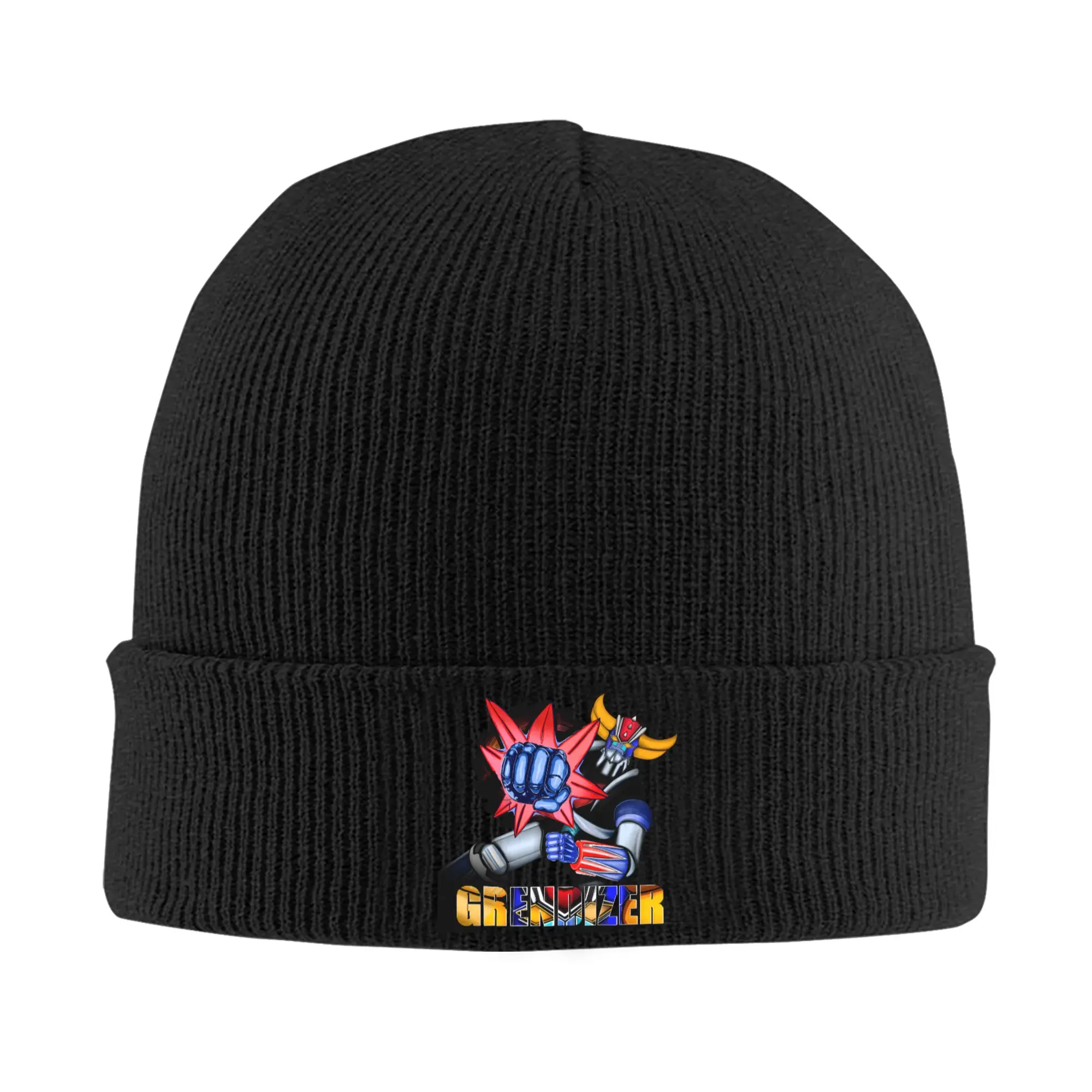 Mazinger Z Anime Bonnet Hats Knitting Hat For Men Women Autumn Winter Warm UFO Robot Grendizer Goldorak Skullies Beanies Caps