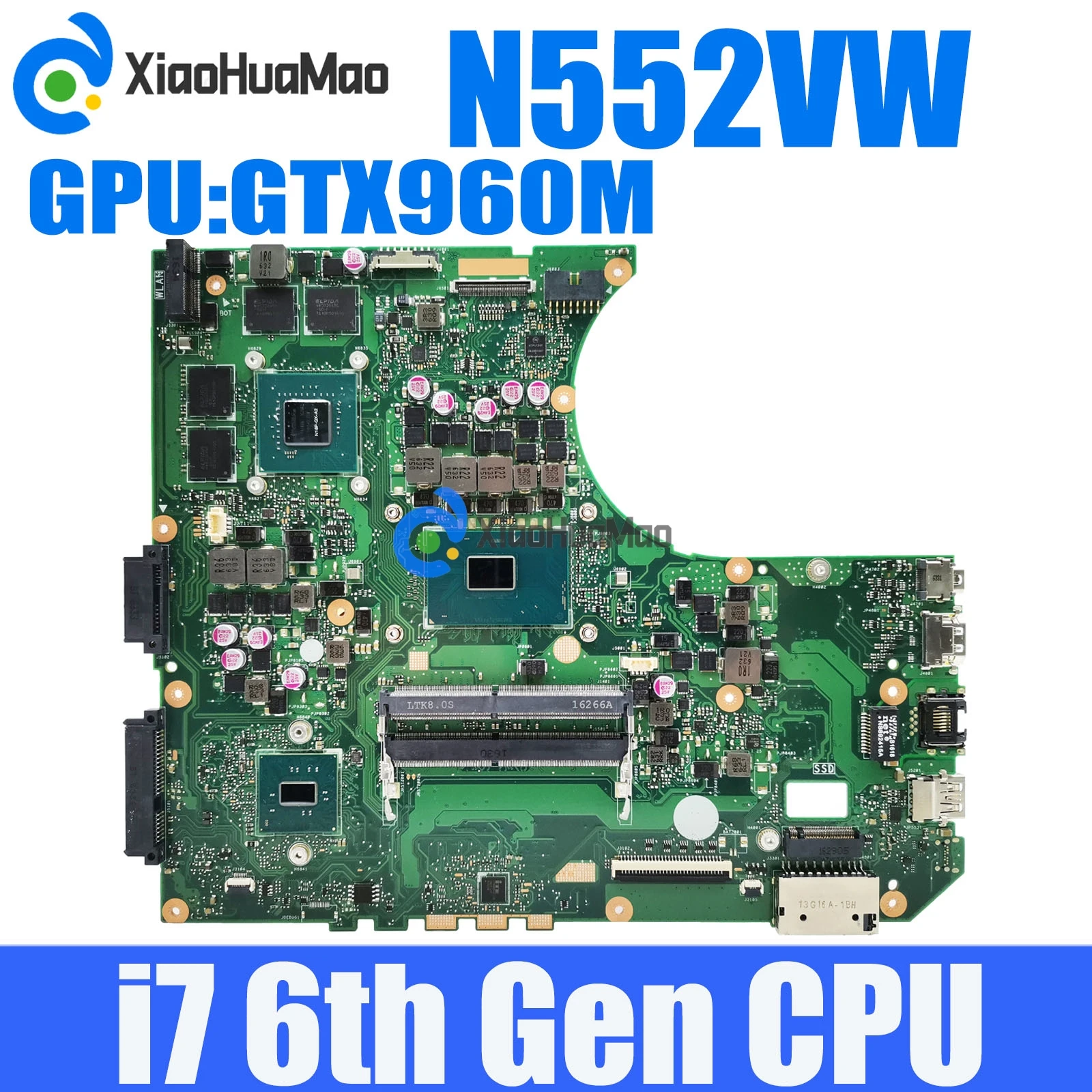 

N552VW с i7-6700HQ CPU GTX960M-V4G GPU Материнская плата ASUS N552 N552V N552VW N552VX Материнская плата ноутбука протестирована ОК