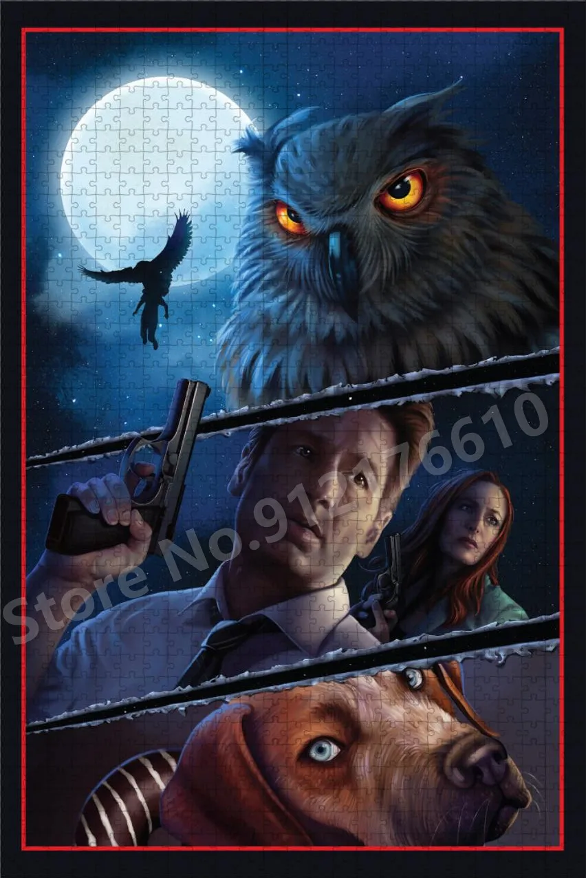 Rompecabezas de películas de decoración de terror, rompecabezas de 300/500/1000 piezas, serie de Tv x-files ensamblados, juguete educativo, regalos de navidad