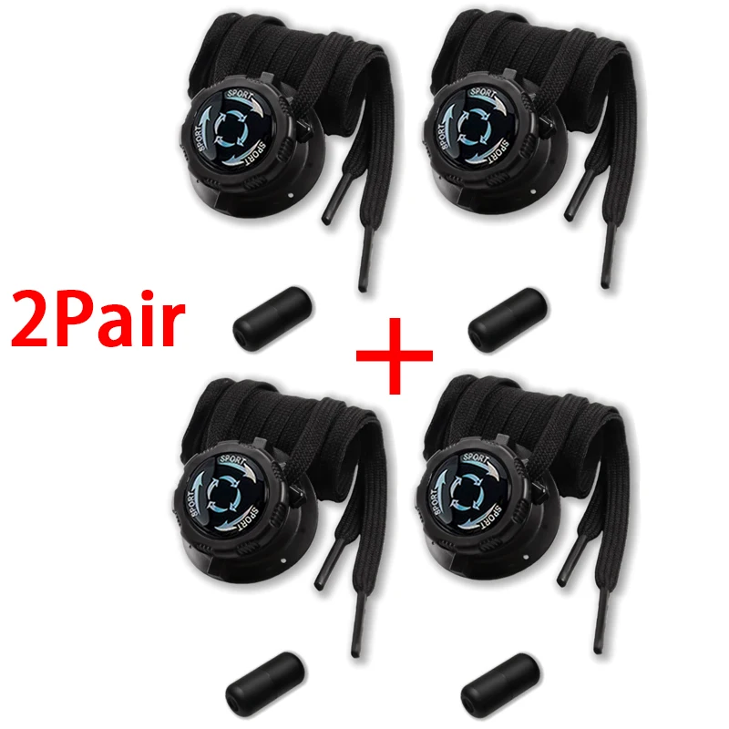Schwarz-weiße flache Schnürsenkel mit Drehverschluss, einfach zu installierende automatische Schnürsenkel, Schnürsenkel für Outdoor-Sportarten, Unisex, 1 Paar/2 Paar