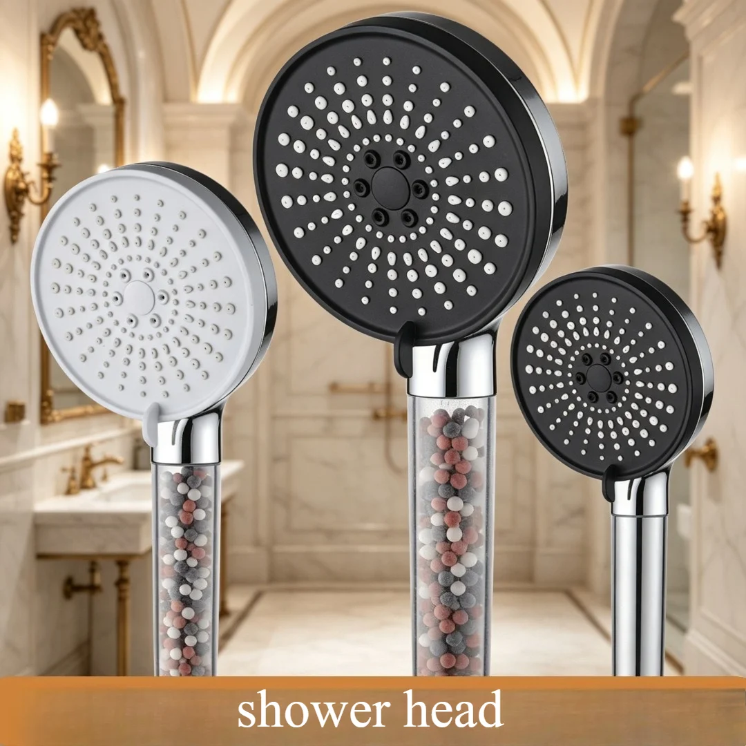 Negative Ion Booster Shower Head – Handheld Large Panel Shower Head with Filtration